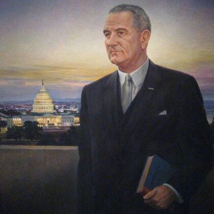LYNDON B.JOHNSON (1908 - 1973) SERVED AS THE 36TH  PRESIDENT OF UNITED STATES.LYNDON JOHNS