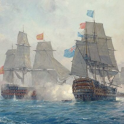 THE BATTLE OF CAPE ST VINCENT FEBRUARY 14TH 1797 WAS ONE OF OPENING BATTLES OF THE BRITISH