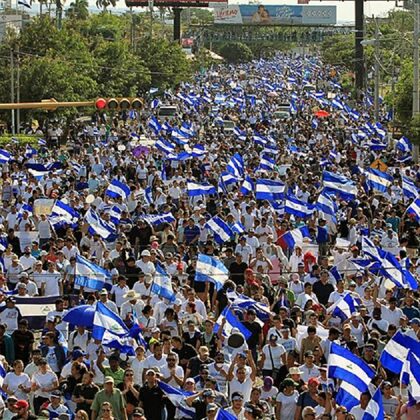 NICARAGUA POLITICAL CRISIS: MORE THAN  100,000 PEOPLE PARTICIPATED IN THE MARCH IN THE CIT