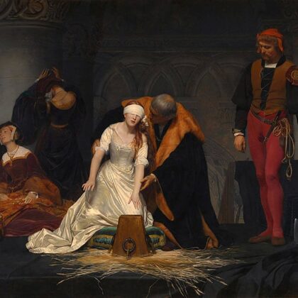 THE EXECUTION OF LADY JANE GREY,SHE WAS ONLY 18 YEAR- OLD.IN THE VIOLENT  AND DRAMATIC  OF