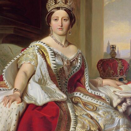 QUEEN VICTORIA OF ENGLAND (1837 - 1901) WAS QUEEN OF GREAT BRITAIN AND IRELAND  AND EMPRES